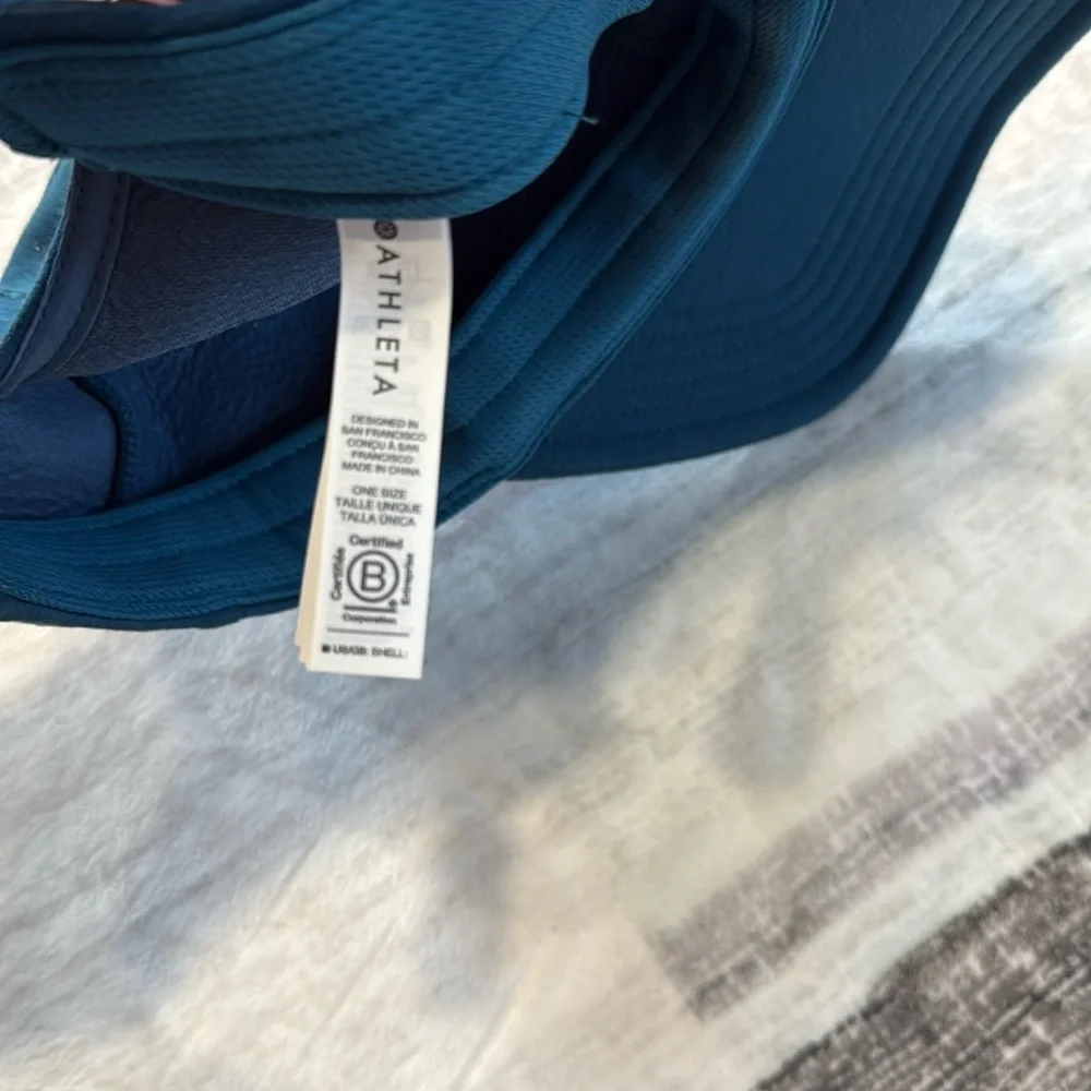 Athleta Baseball Cap Teal Blue Running Hiking Summer Athleisure Adjustable - Picture 5 of 5
